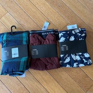 Lot of Banana Republic Boxer and boxer briefs size Large NWT